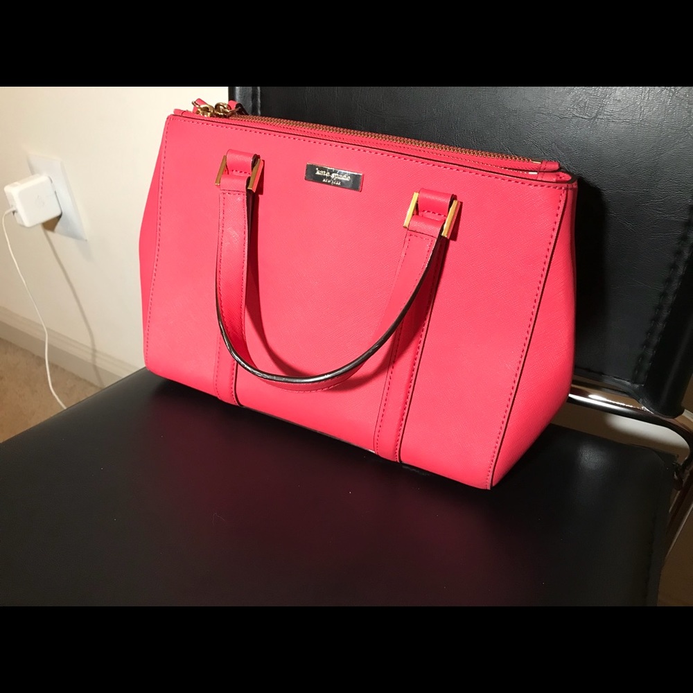 kate spade newbury lane london leather satchel (S)